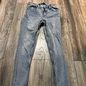 GAP Blue Skinny Jeans with Distressed Details
